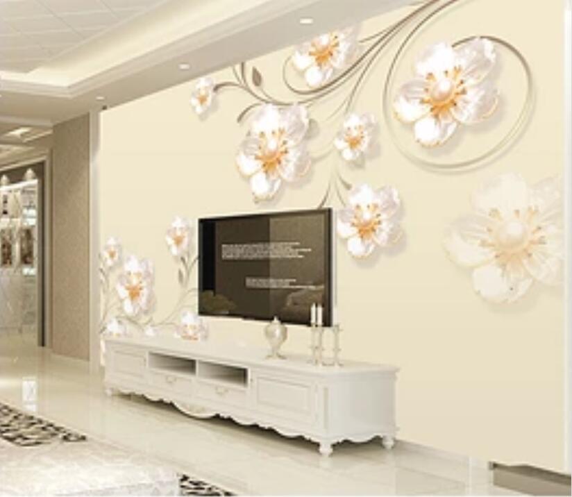 3D Golden Flowers 184 Wall Murals Wallpaper AJ Wallpaper 2