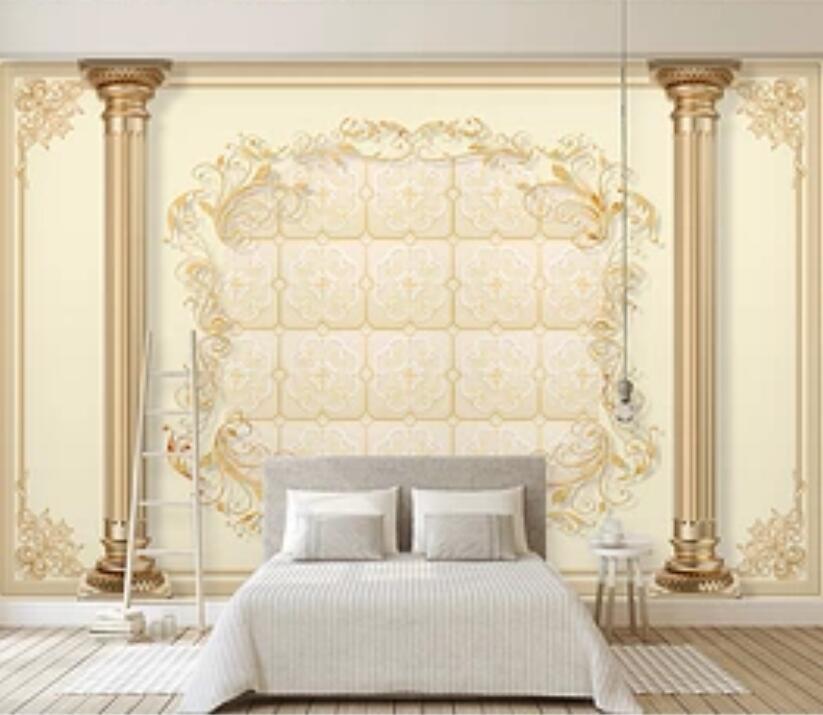 3D Golden Pattern 183 Wall Murals Wallpaper AJ Wallpaper 2