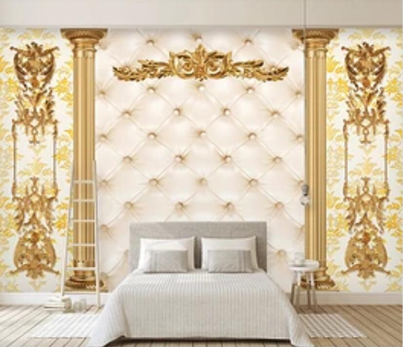 3D Golden Stripes 122 Wall Murals Wallpaper AJ Wallpaper 2