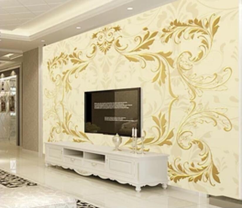 3D Golden Pattern 041 Wall Murals Wallpaper AJ Wallpaper 2