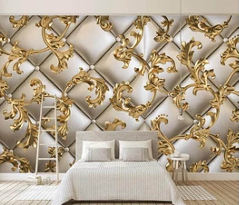 3D Golden Pattern 028 Wall Murals Wallpaper AJ Wallpaper 2
