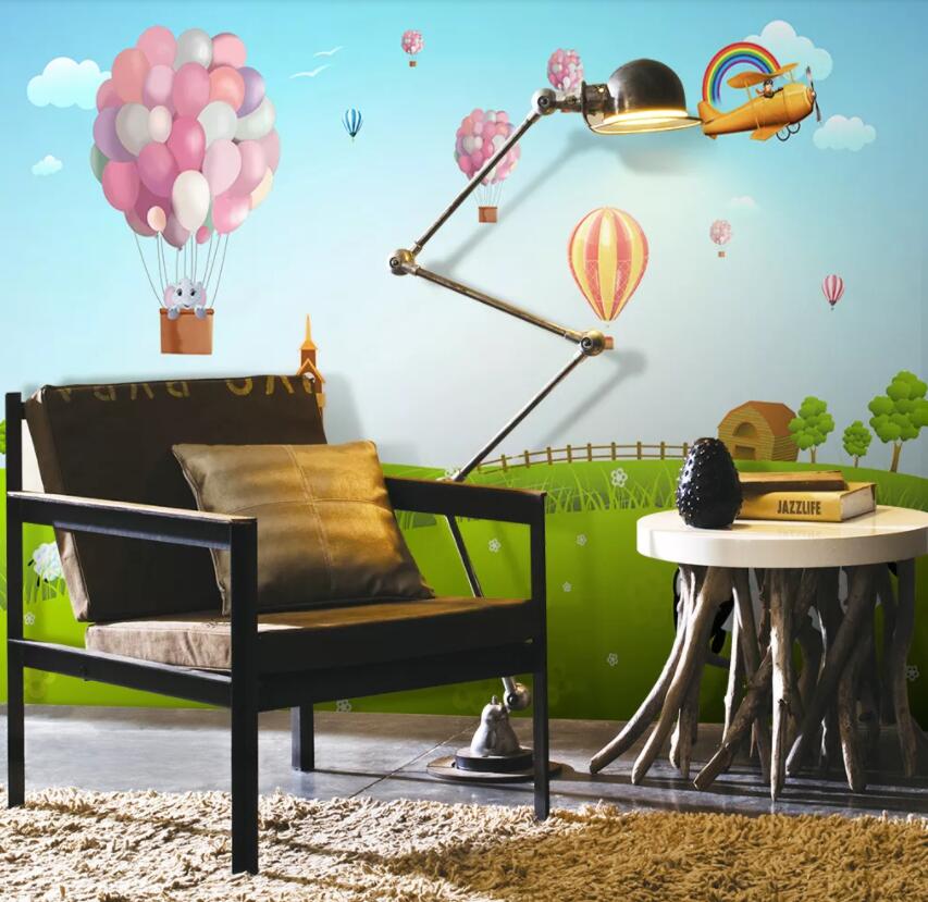 3D Hot Air Balloon 434 Wall Murals Wallpaper AJ Wallpaper 2
