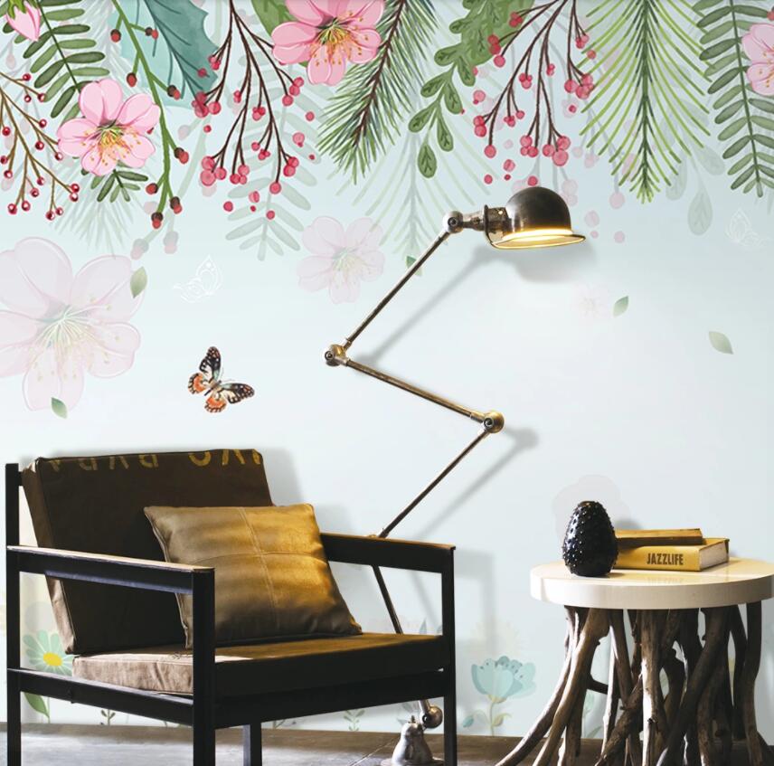 3D Butterfly Flower 423 Wall Murals Wallpaper AJ Wallpaper 2