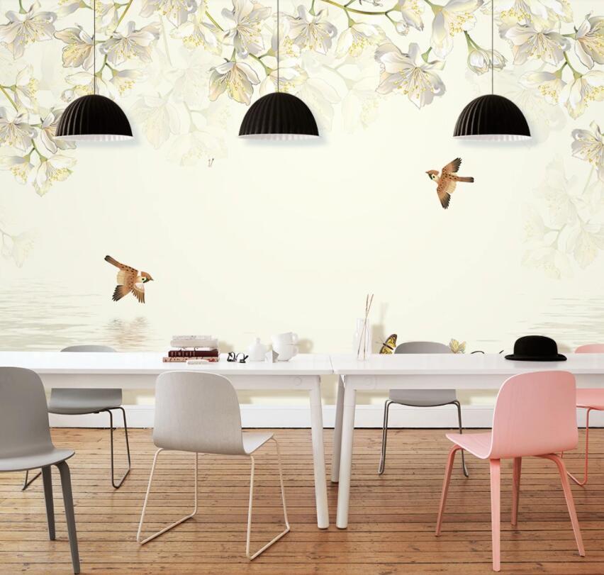 3D Birds And Flowers 421 Wall Murals Wallpaper AJ Wallpaper 2