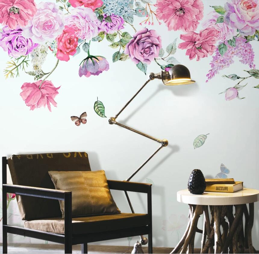 3D Pink Flowers 417 Wall Murals Wallpaper AJ Wallpaper 2