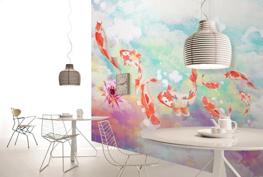 3D Goldfish 415 Wall Murals Wallpaper AJ Wallpaper 2