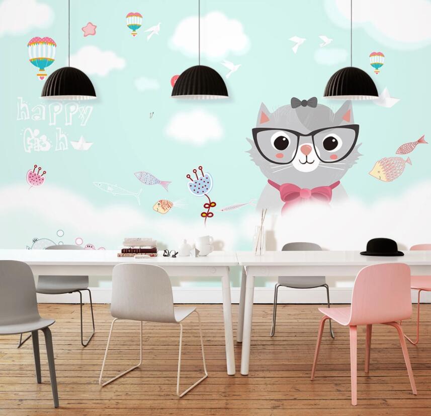 3D Cute Rabbit 412 Wall Murals Wallpaper AJ Wallpaper 2