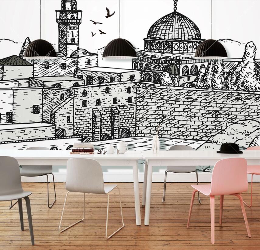 3D Black Castle 398 Wall Murals Wallpaper AJ Wallpaper 2