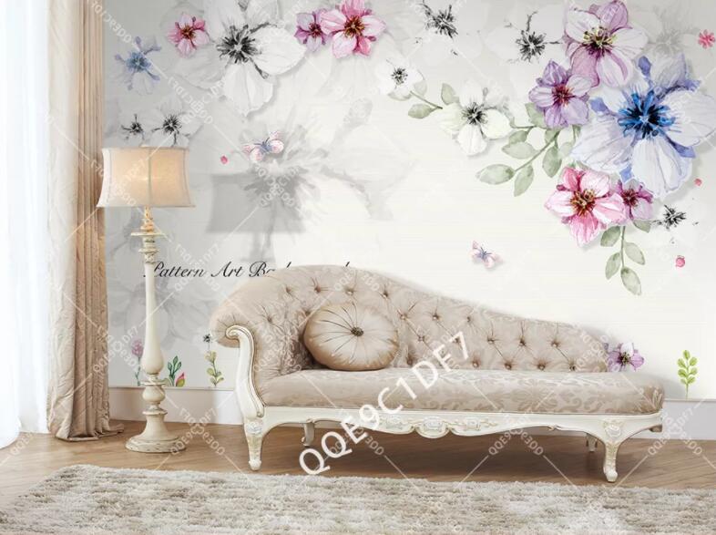 3D Colored Flowers 396 Wall Murals Wallpaper AJ Wallpaper 2