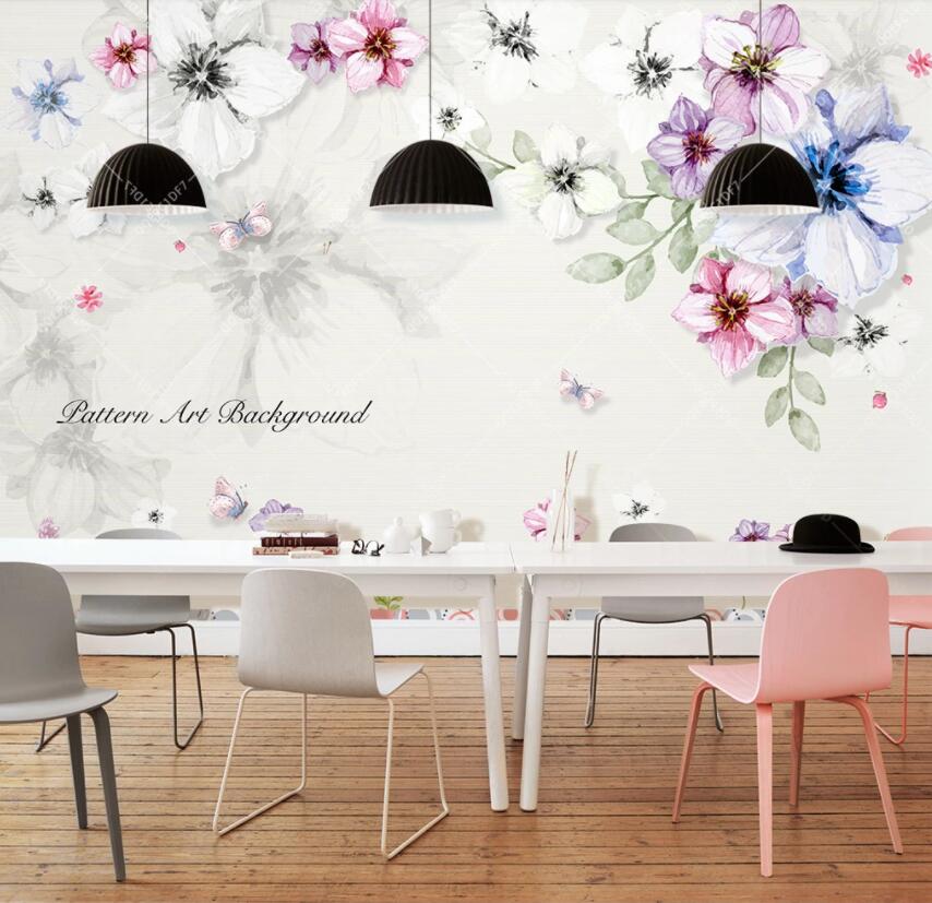 3D Colored Flowers 396 Wall Murals Wallpaper AJ Wallpaper 2