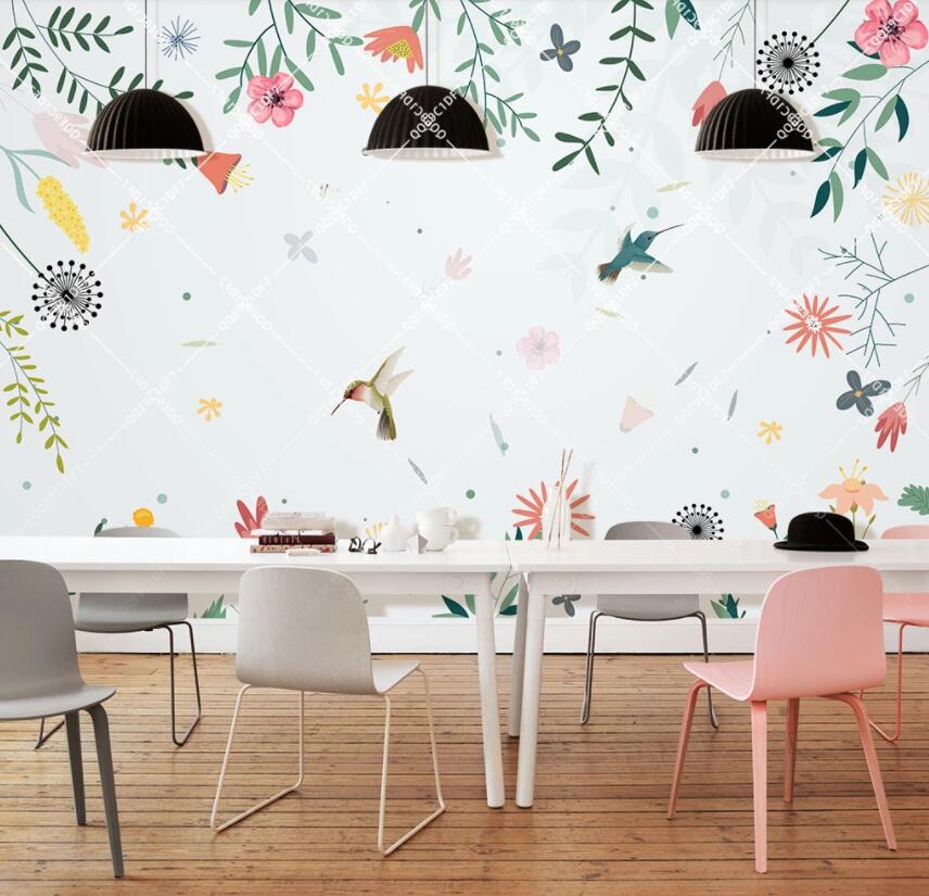 3D Flower Bird 392 Wall Murals Wallpaper AJ Wallpaper 2