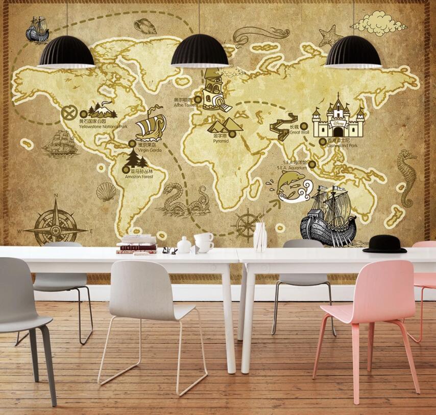 3D Global Route 345 Wall Murals Wallpaper AJ Wallpaper 2