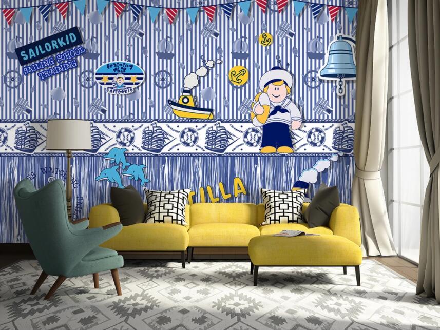 3D Steamer Cute 328 Wall Murals Wallpaper AJ Wallpaper 2