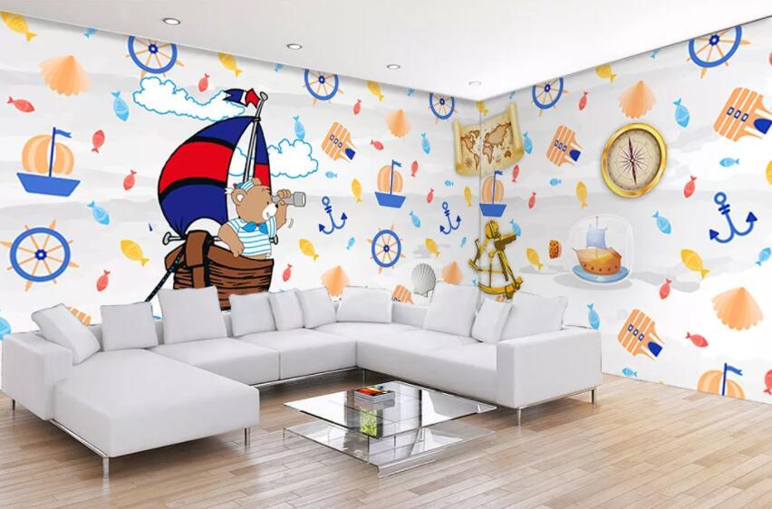 3D Bear Balloon 318 Wall Murals Wallpaper AJ Wallpaper 2