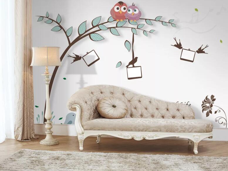 3D Branch Bird 280 Wall Murals Wallpaper AJ Wallpaper 2
