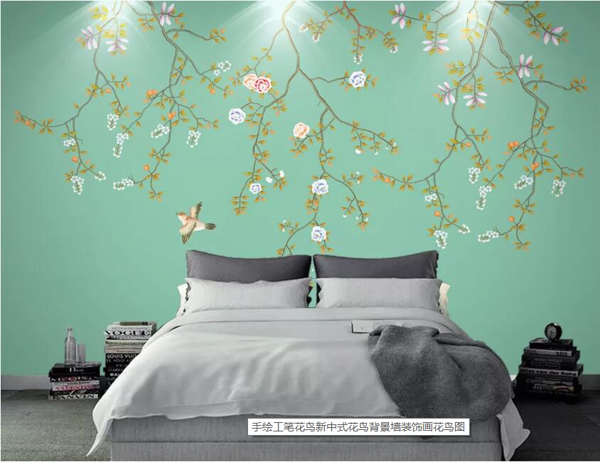 3D Safflower Bird WG952 Wall Murals