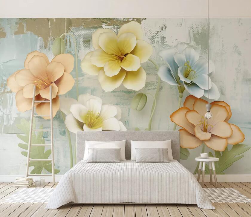 3D Colored Petals WC10 Wall Murals Wallpaper AJ Wallpaper 2