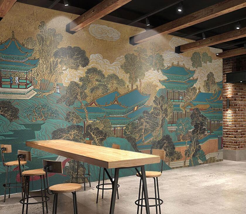 3D Ancient Palace WC56 Wall Murals