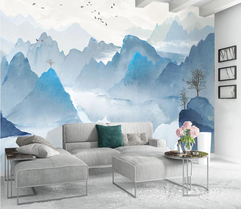 3D Mountain Peak WC21 Wall Murals Wallpaper AJ Wallpaper 2