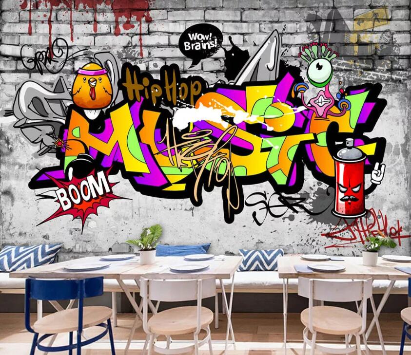 3D Colored Letters WC32 Wall Murals Wallpaper AJ Wallpaper 2