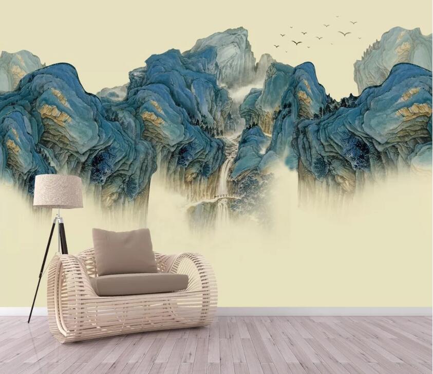 3D Mountain Peak WC07 Wall Murals Wallpaper AJ Wallpaper 2