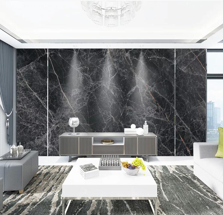 3D Black Marble WC2476 Wall Murals