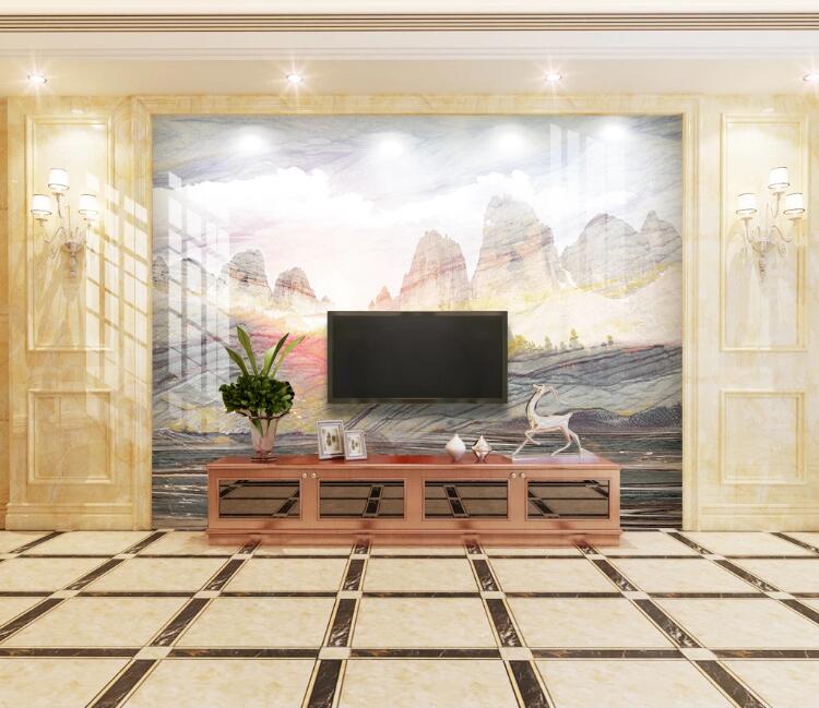 3D Mountain River Scenery WC18 Wall Murals Wallpaper AJ Wallpaper 2