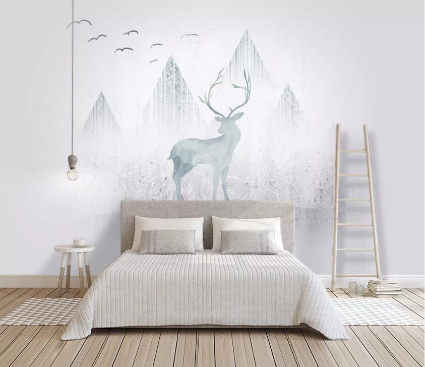 3D Foggy Forest WC41 Wall Murals Wallpaper AJ Wallpaper 2