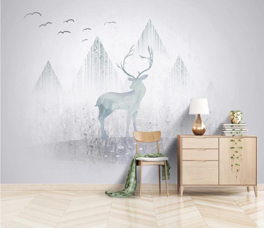 3D Foggy Forest WC41 Wall Murals Wallpaper AJ Wallpaper 2
