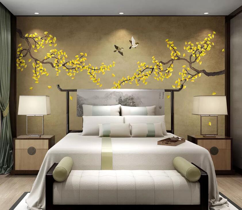 3D Flower Bird WC97 Wall Murals Wallpaper AJ Wallpaper 2