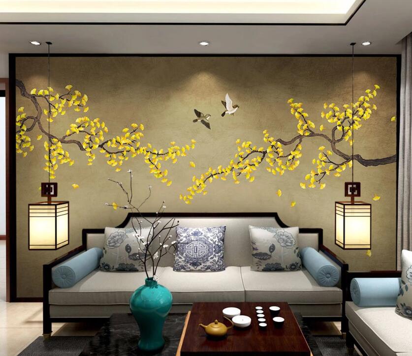 3D Flower Bird WC97 Wall Murals Wallpaper AJ Wallpaper 2