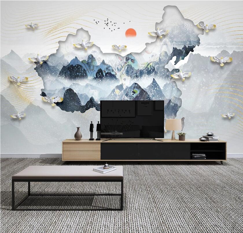 3D Valley Moon WC79 Wall Murals Wallpaper AJ Wallpaper 2