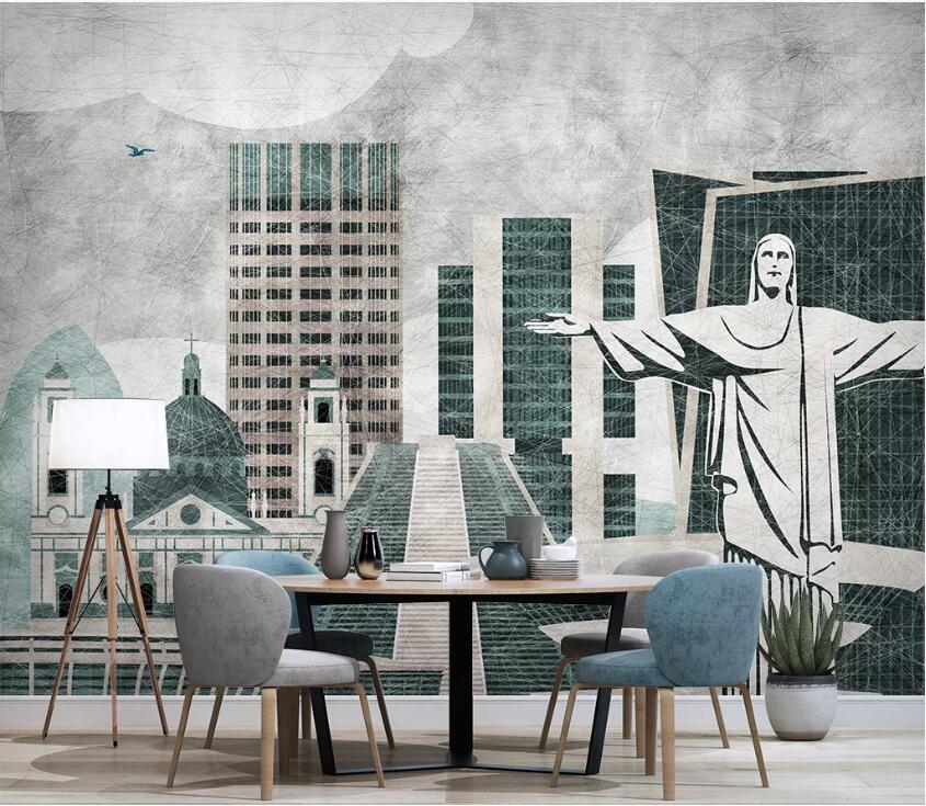 3D High Building WC62 Wall Murals Wallpaper AJ Wallpaper 2