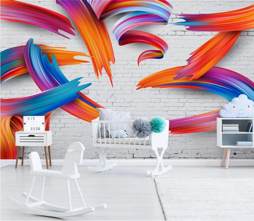 3D Ribbon Paint WC1829 Wall Murals