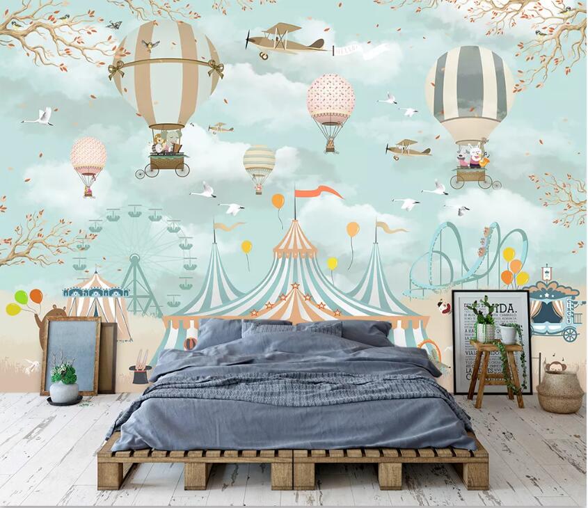 3D Hot Air Balloon WC16 Wall Murals Wallpaper AJ Wallpaper 2