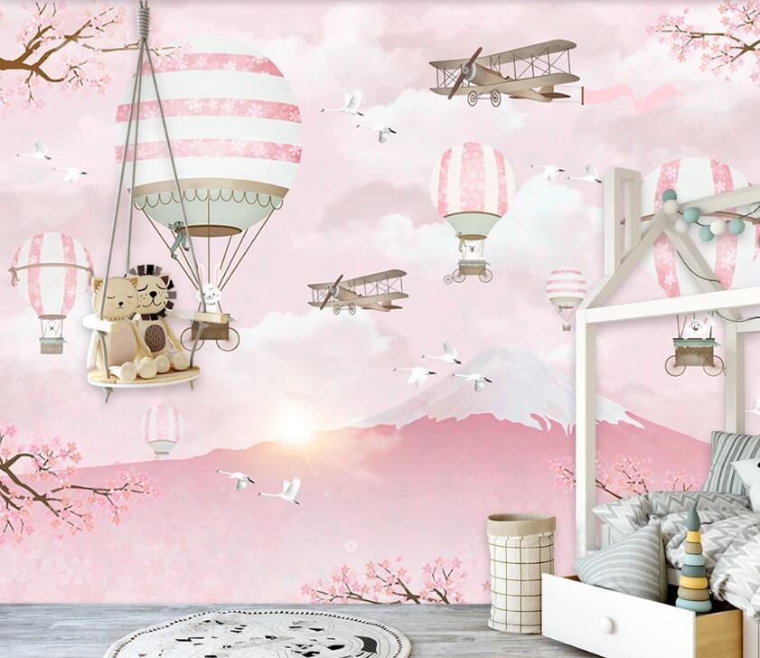 3D Pink Balloon WC89 Wall Murals Wallpaper AJ Wallpaper 2