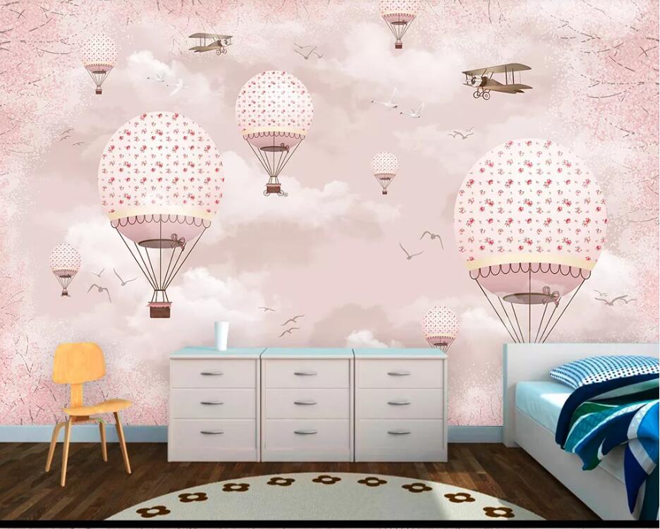 3D Pink Balloon WC04 Wall Murals Wallpaper AJ Wallpaper 2