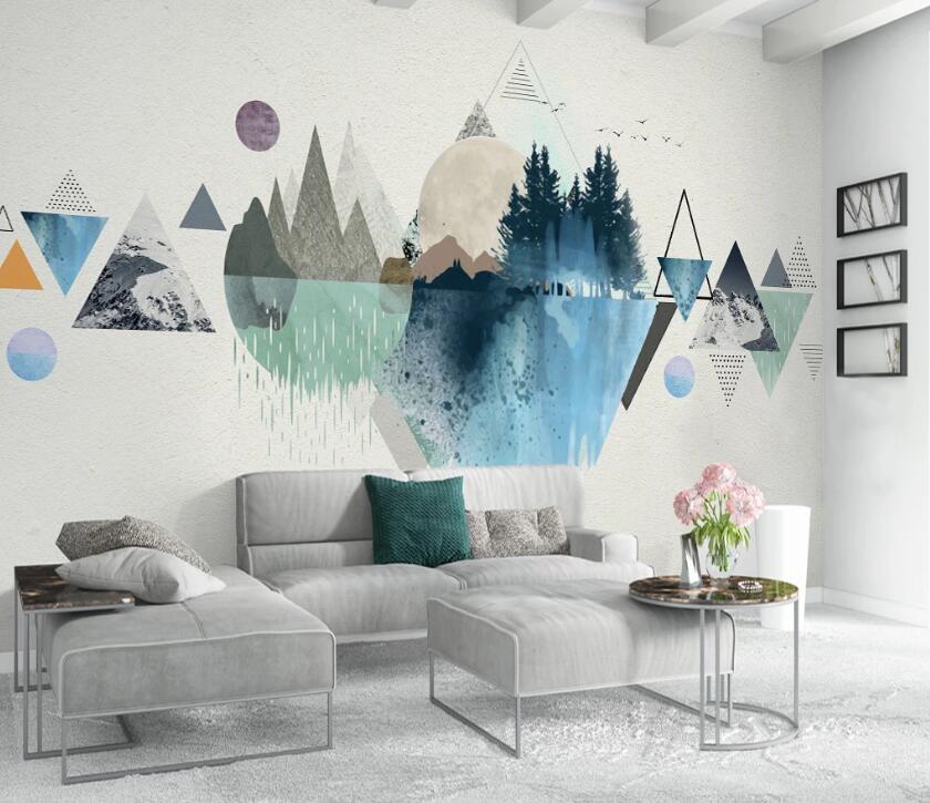 3D Ink Triangle WC1596 Wall Murals