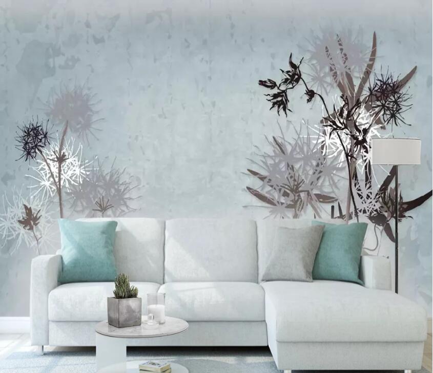 3D Gray Dandel WC05 Wall Murals Wallpaper AJ Wallpaper 2