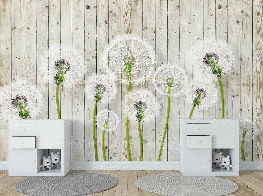 3D White Daisies WC73 Wall Murals Wallpaper AJ Wallpaper 2