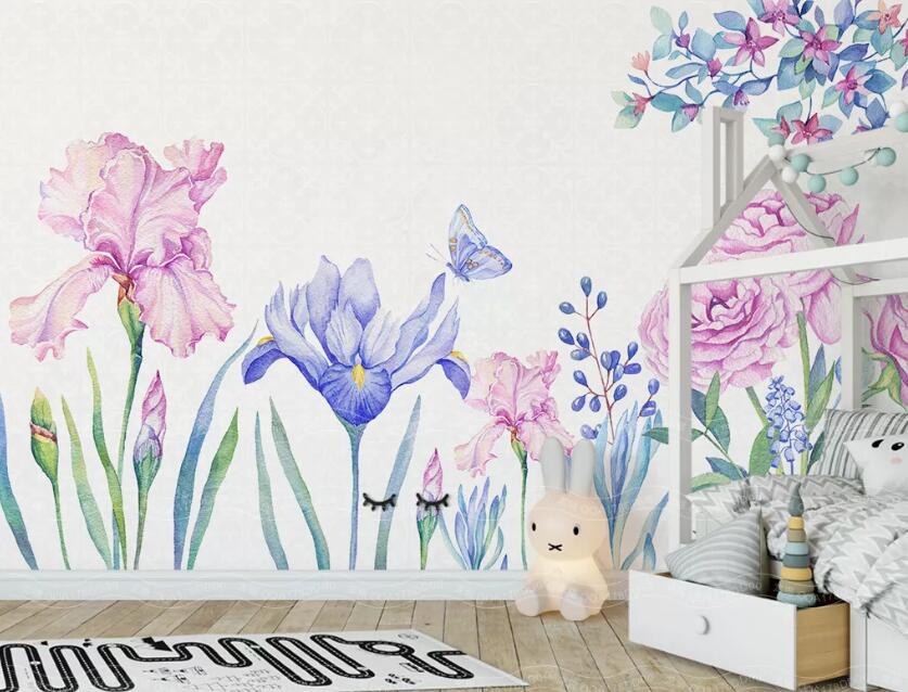 3D Colored Flowers WC61 Wall Murals Wallpaper AJ Wallpaper 2