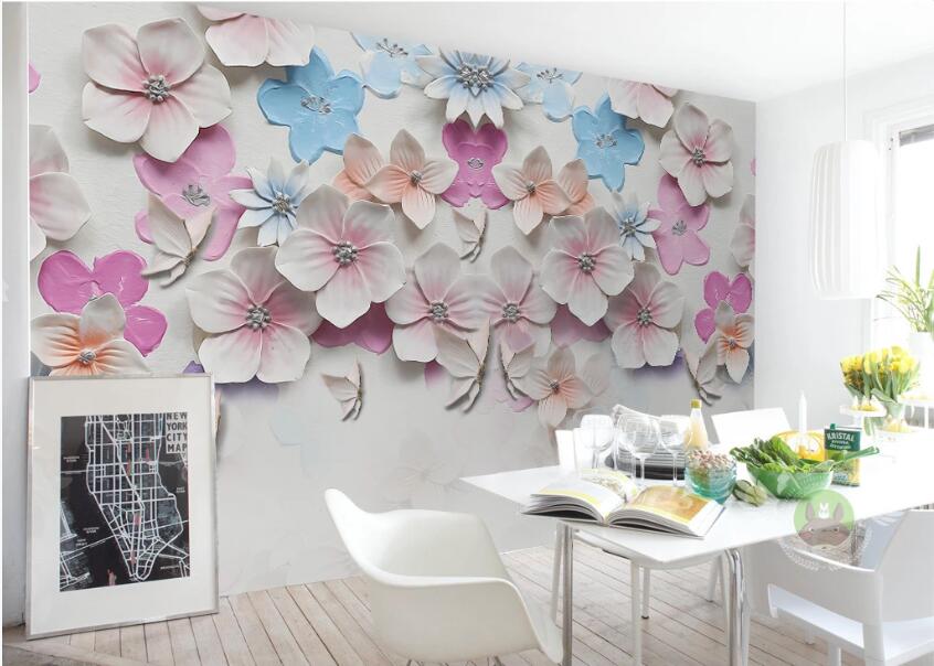 3D Colored Petals WC46 Wall Murals Wallpaper AJ Wallpaper 2