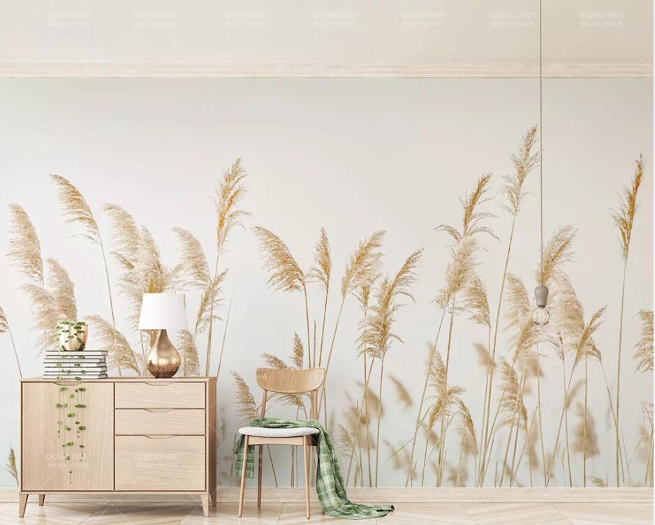 3D Reed Fluttering WC24 Wall Murals Wallpaper AJ Wallpaper 2