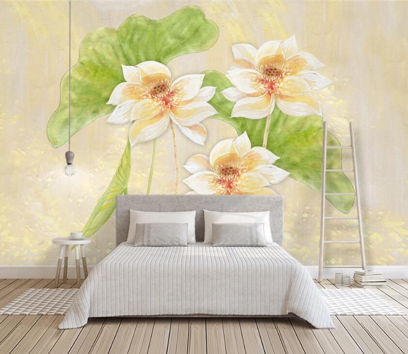 3D Lotus WC08 Wall Murals Wallpaper AJ Wallpaper 2