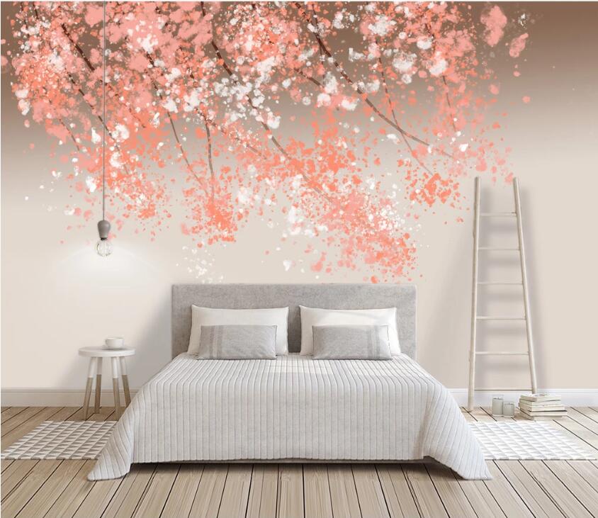 3D Pink Flowers WC05 Wall Murals Wallpaper AJ Wallpaper 2