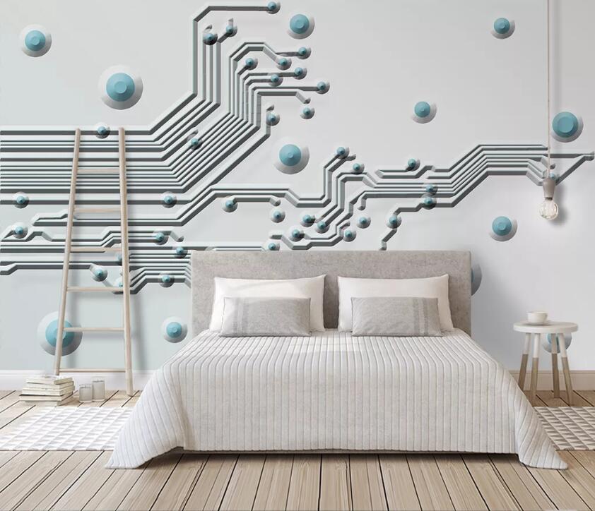 3D Geometric Lines WC98 Wall Murals Wallpaper AJ Wallpaper 2