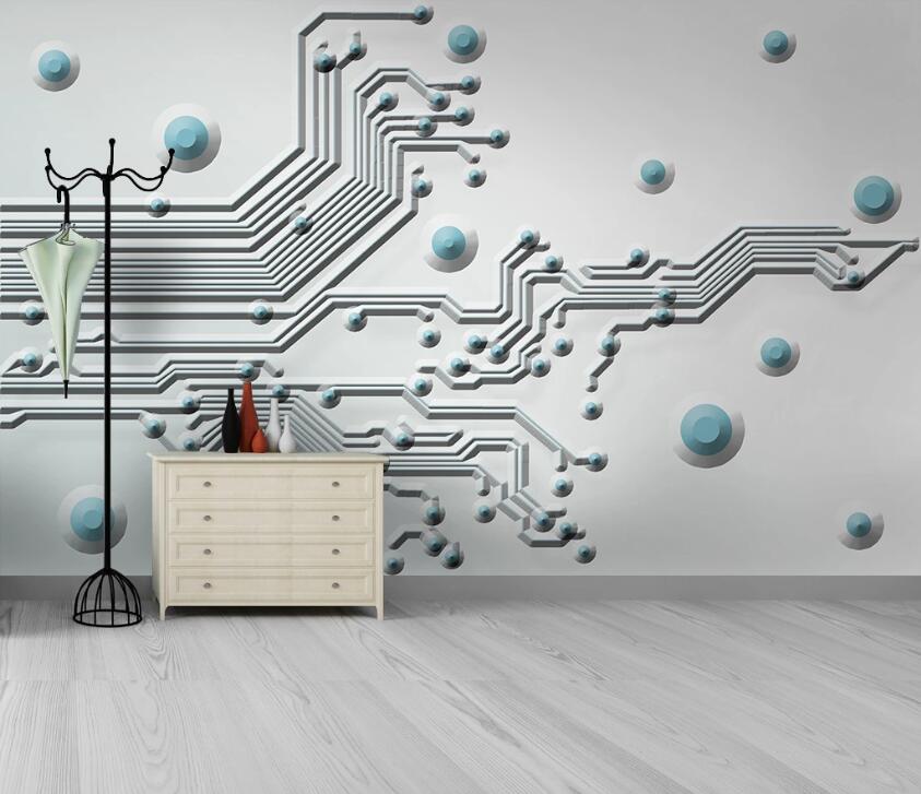 3D Geometric Lines WC98 Wall Murals Wallpaper AJ Wallpaper 2