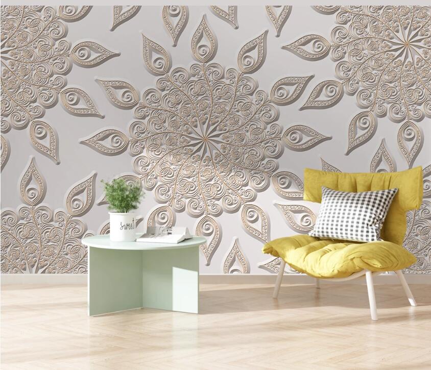 3D Carved Petals WC94 Wall Murals Wallpaper AJ Wallpaper 2