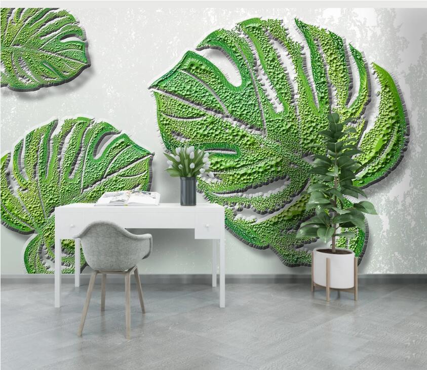 3D Art Leaf WC89 Wall Murals Wallpaper AJ Wallpaper 2