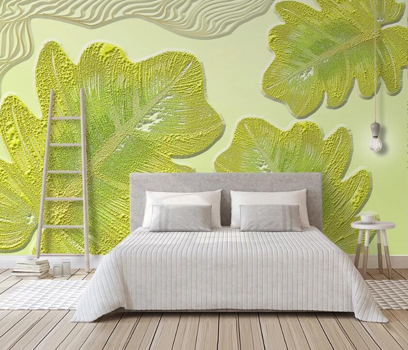 3D Art Leaf WC87 Wall Murals Wallpaper AJ Wallpaper 2